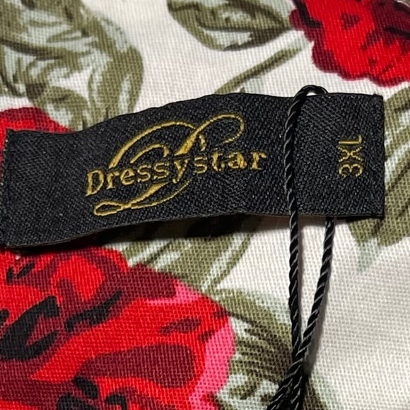 Dressystar Women’s Dress. White base with Red Roses. Summer floral. 3XL NWT - Picture 3 of 7